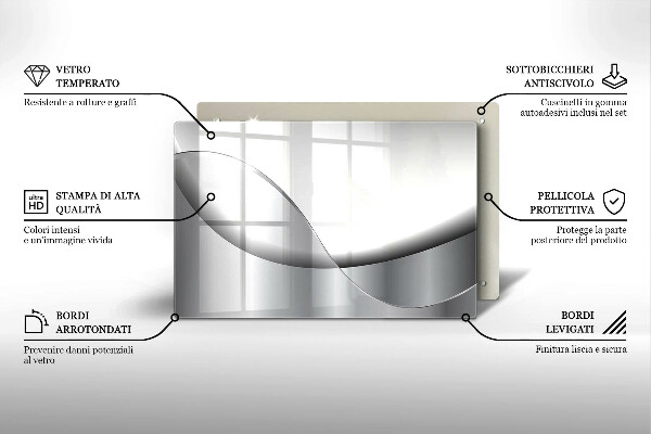 Tábua de cortar alimentos Design de linhas abstratas
