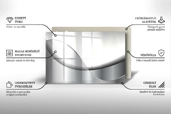 Tábua de cortar alimentos Design de linhas abstratas