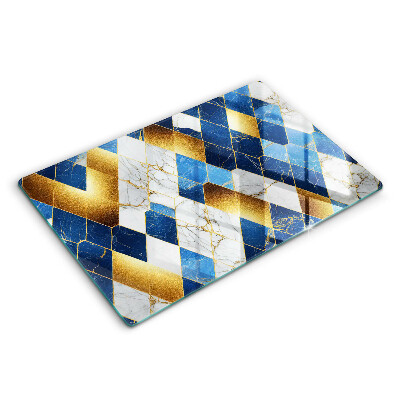 Tábua para corte Mármore losango dourado