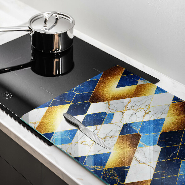 Tábua para corte Mármore losango dourado