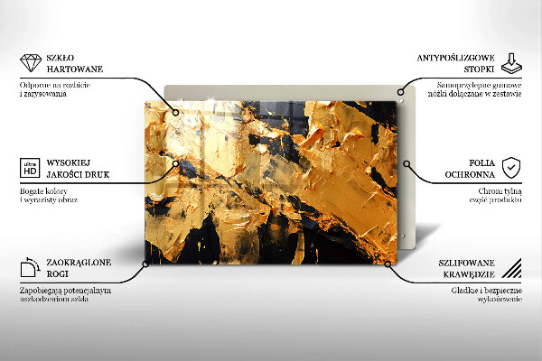 Tábua de vidro Textura de tinta elegante