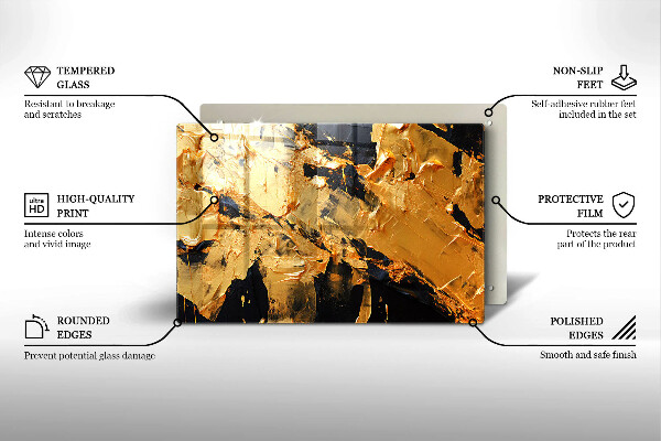 Tábua de vidro Textura de tinta elegante