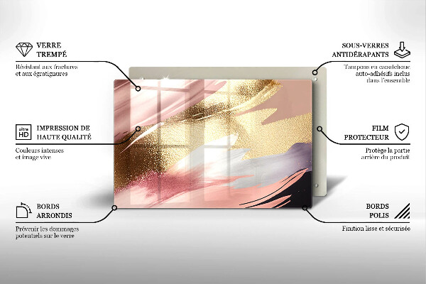 Tábua de cortar alimentos Manchas pastel