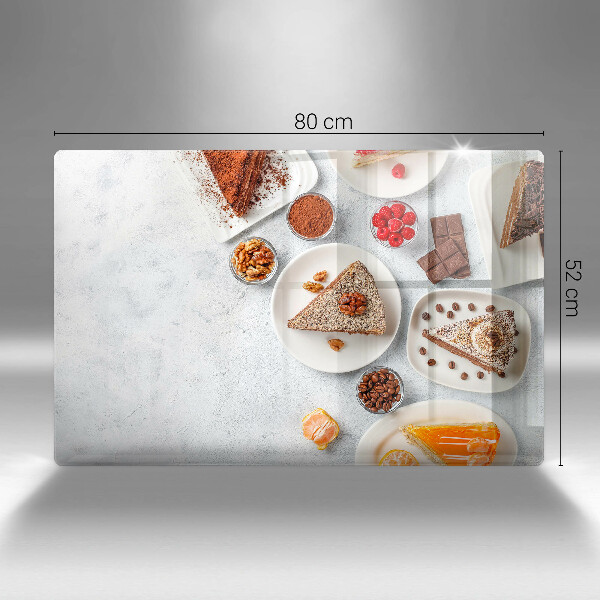 Tábua de cortar de vidro Bolos doces