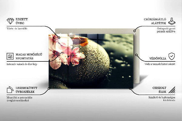 Tábua cozinha Flores pedras zen