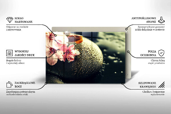 Tábua cozinha Flores pedras zen