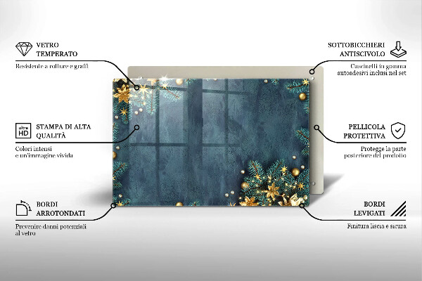 Tábua para corte decorações de Natal