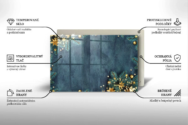 Tábua para corte decorações de Natal