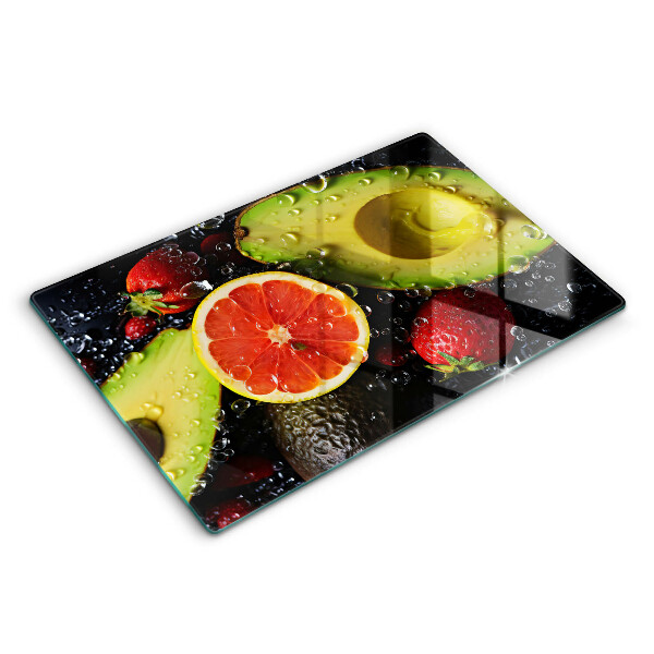 Tábua de vidro Frutas e vegetais