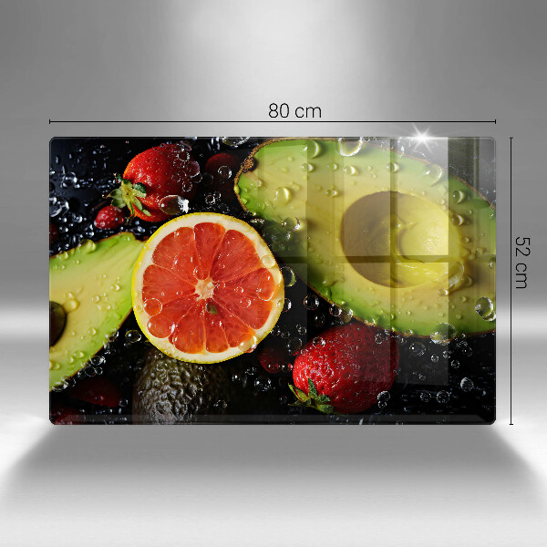 Tábua de vidro Frutas e vegetais
