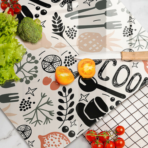 Tábua cozinha Motivo de cozinha de desenho animado