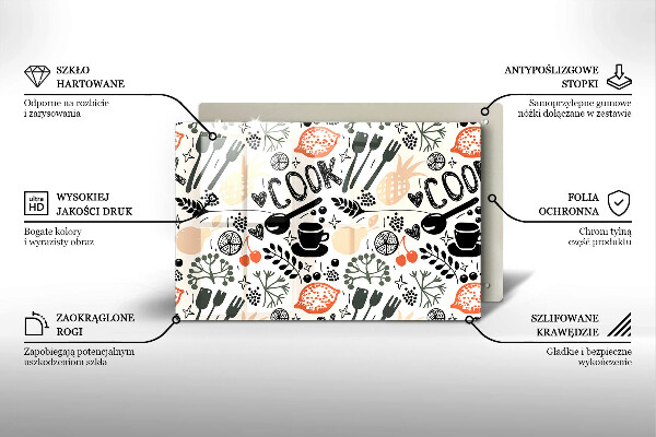 Tábua cozinha Motivo de cozinha de desenho animado