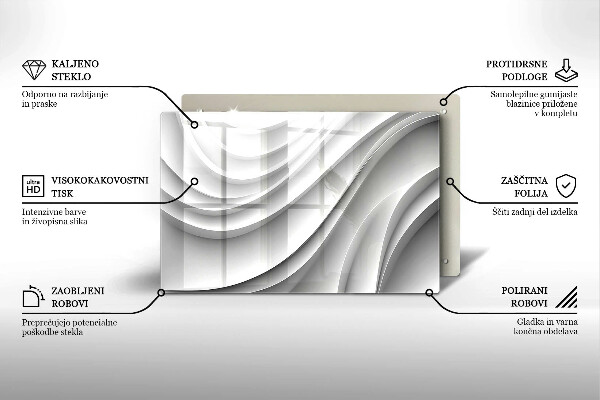 Tábua de vidro Linhas geométricas