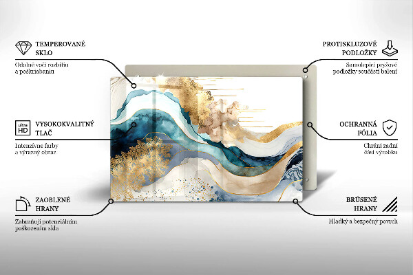 Tábua de cortar alimentos Mármore colorido