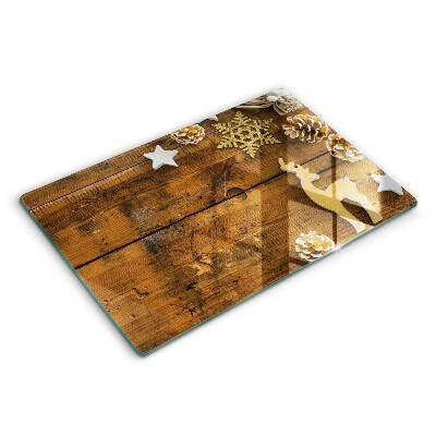 Tábua de cortar de vidro decorações de Natal