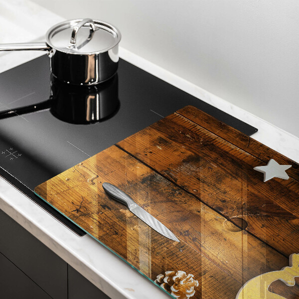 Tábua de cortar de vidro decorações de Natal