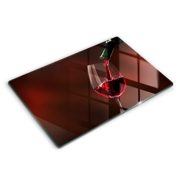 Tábua de cortar Um copo de vinho