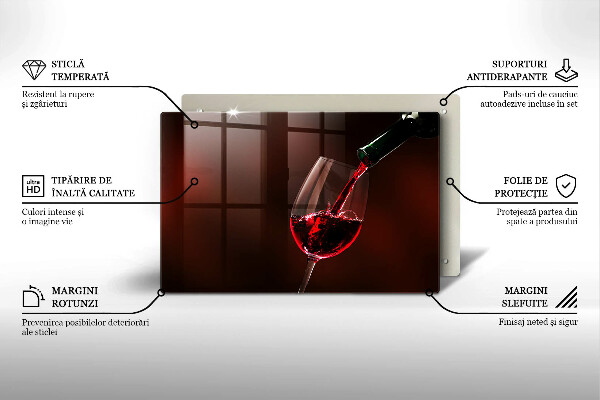 Tábua de cortar Um copo de vinho