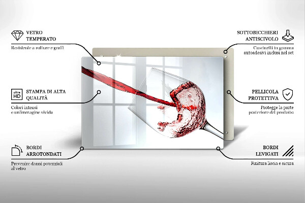Tábua cozinha Vinho tinto