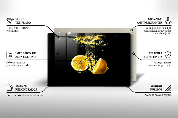 Tábua cozinha Fruta limão suculenta