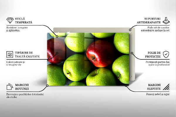 Tábua de cortar alimentos Maçãs suculentas