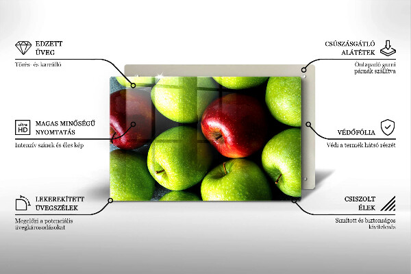 Tábua de cortar alimentos Maçãs suculentas