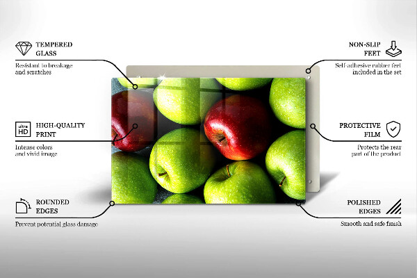 Tábua de cortar alimentos Maçãs suculentas