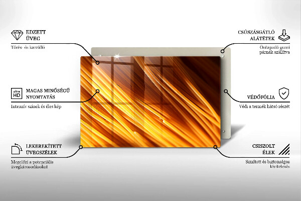 Tábua de cortar de vidro Macarrão espaguete