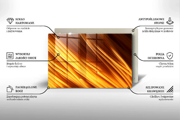 Tábua de cortar de vidro Macarrão espaguete