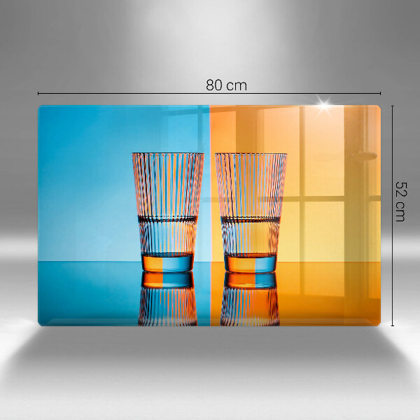 Tábua de cortar Dois copos de água