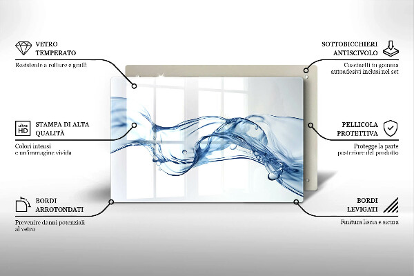 Tábua para corte Água cristalina
