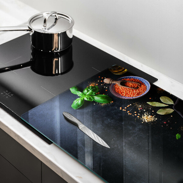 Tábua de corte de vidro Tigelas de especiarias