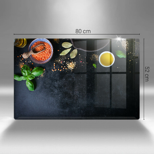 Tábua de corte de vidro Tigelas de especiarias