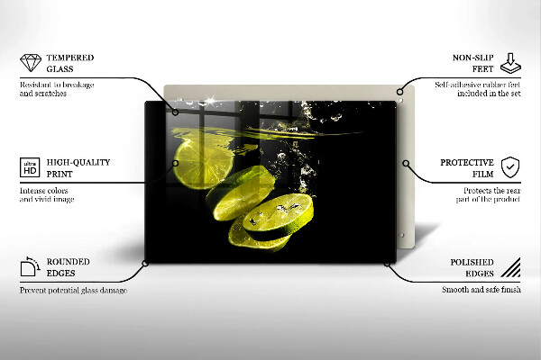 Tábua de cortar Limões na água