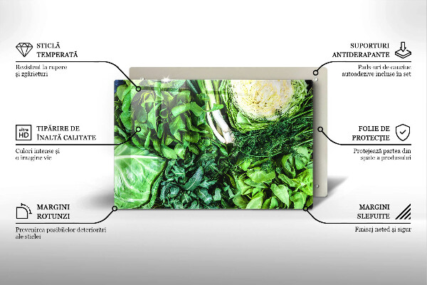 Tábua cozinha Vegetais verdes