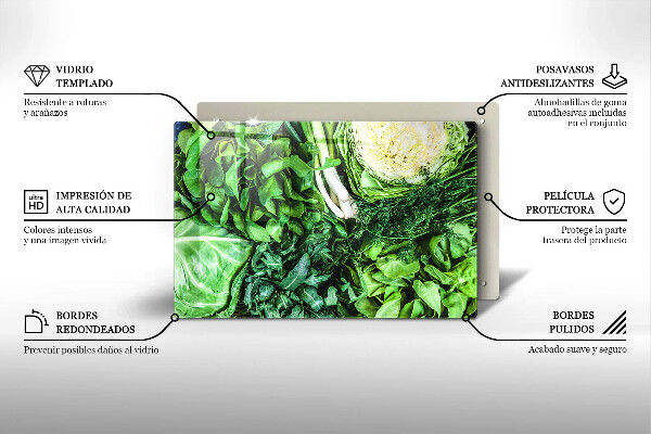 Tábua cozinha Vegetais verdes