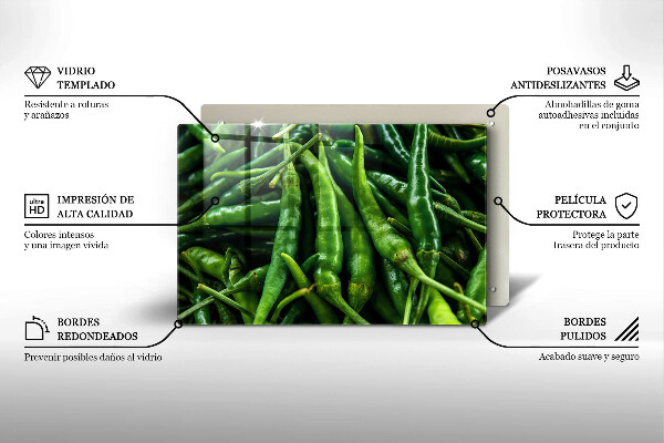 Tábua corte vagens de ervilha