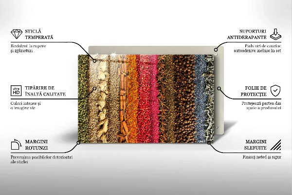 Tábua para cozinha Especiarias coloridas