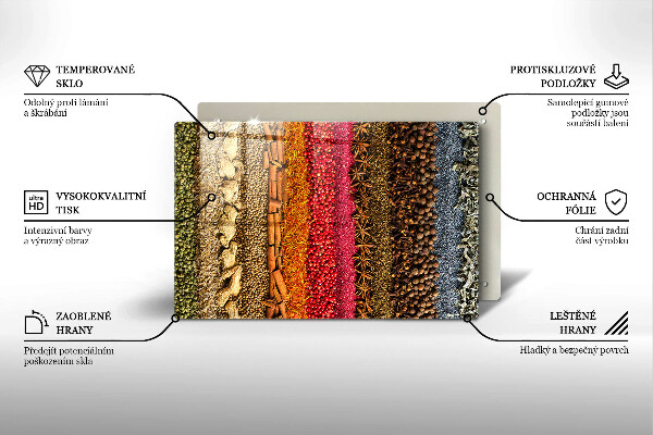 Tábua para cozinha Especiarias coloridas