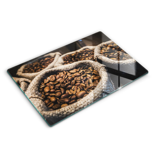 Tábua de cortar alimentos Sacos de grãos de café