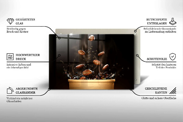Tábua para corte Grãos de café quentes