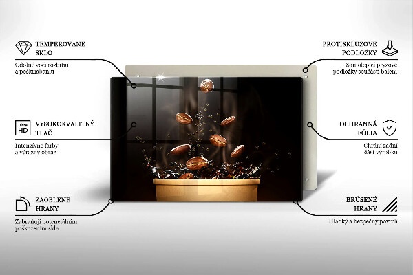 Tábua para corte Grãos de café quentes