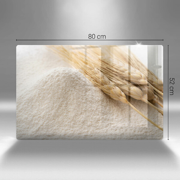 Tábua de cortar Farinha e espigas de grãos