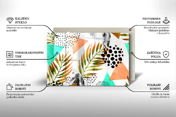 Tábua para cozinha Padrão de folha Boho