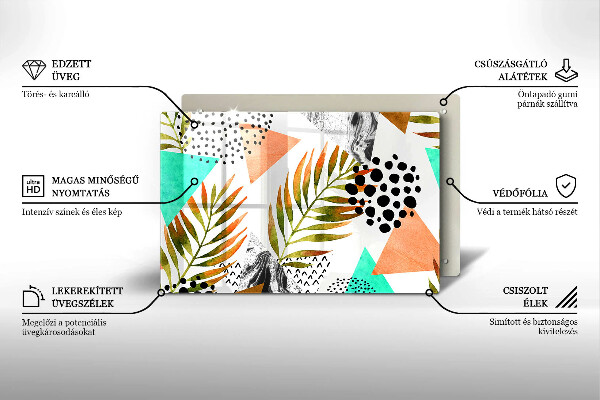 Tábua para cozinha Padrão de folha Boho