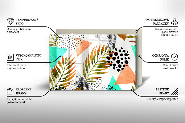 Tábua para cozinha Padrão de folha Boho