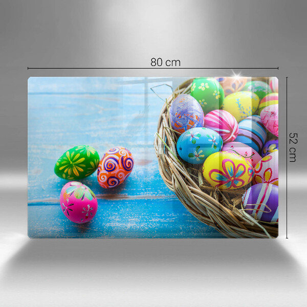 Tábua de corte de vidro ovos de páscoa