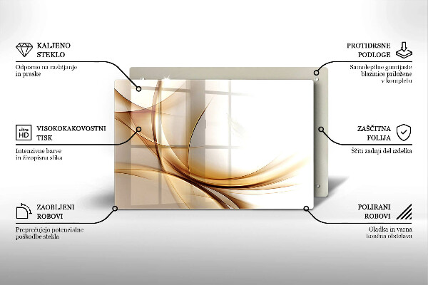 Tábua de cortar de vidro Formas abstratas