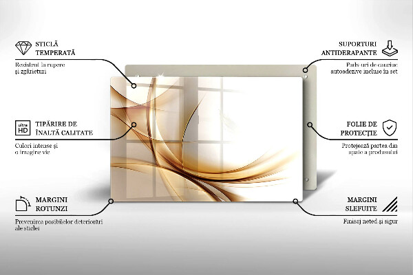 Tábua de cortar de vidro Formas abstratas