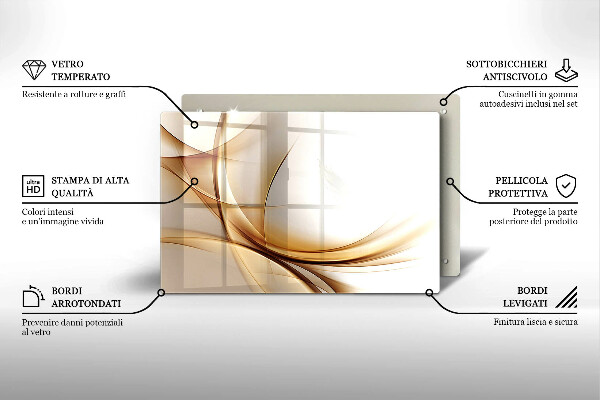 Tábua de cortar de vidro Formas abstratas